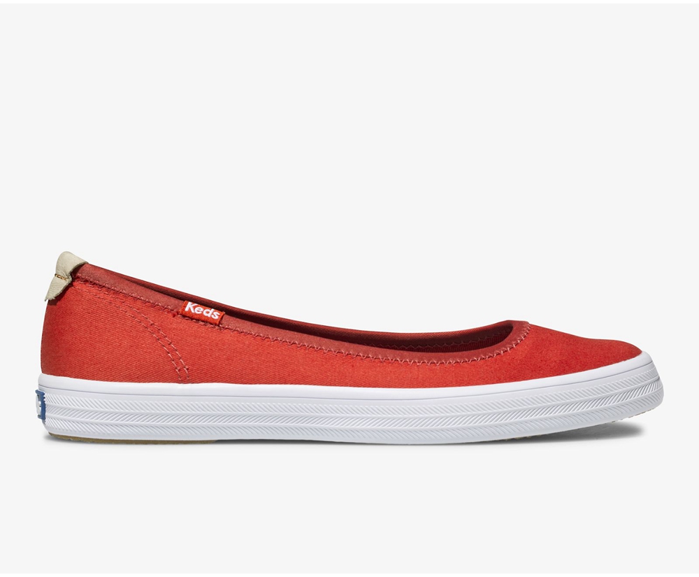 Keds Slip Ons Red - Bryn - Womens ZPHENO-127